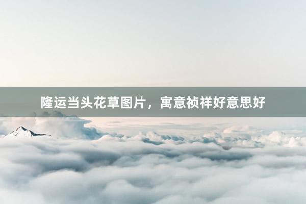 隆运当头花草图片，寓意祯祥好意思好