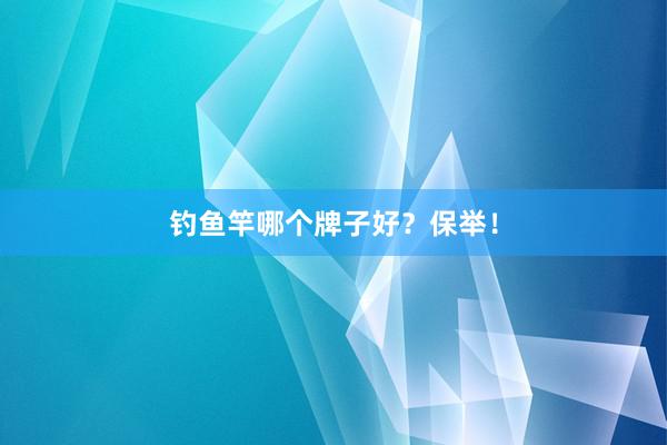 钓鱼竿哪个牌子好？保举！